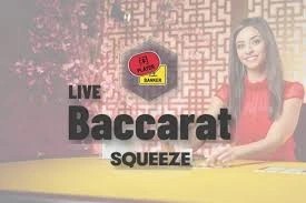 Enjoy Baccarat Squeeze by Evolution – logo hosted on wishwincasino.it
