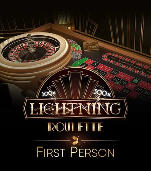 First Person Lightning Roulette logo by Evolution at WishWin Casino